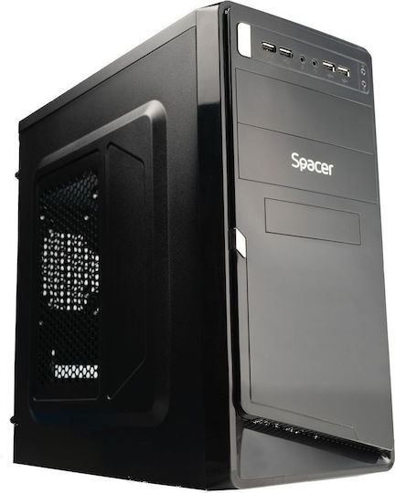 Spacer Moon Mini Tower Κουτί Υπολογιστή Μαύρο
