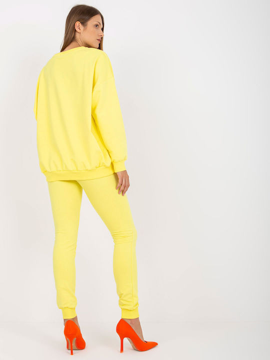 Fancy Women's Yellow Set with Trousers in Loose Fit