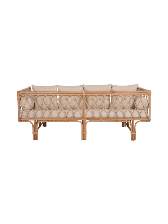 Aliki Canapea cu patru locuri Exterior Rattan cu Perne 200x100x86cm