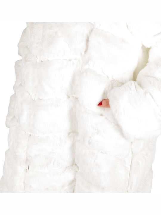 Scurtă Blană de damă White