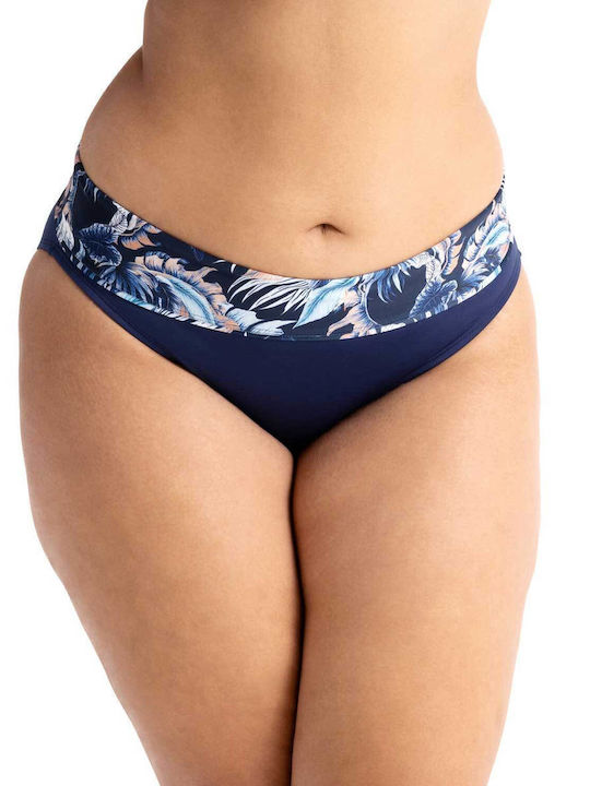 Bikini Slip Hohe Taille Blau