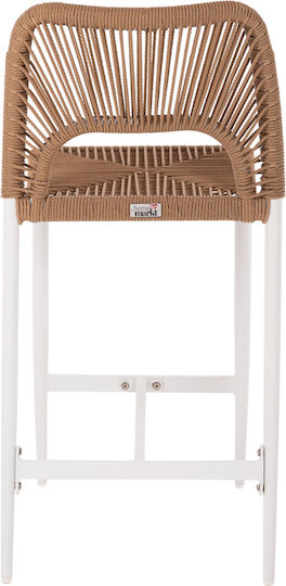 Stool for Bar Outdoor White, Beige 46x58x95cm