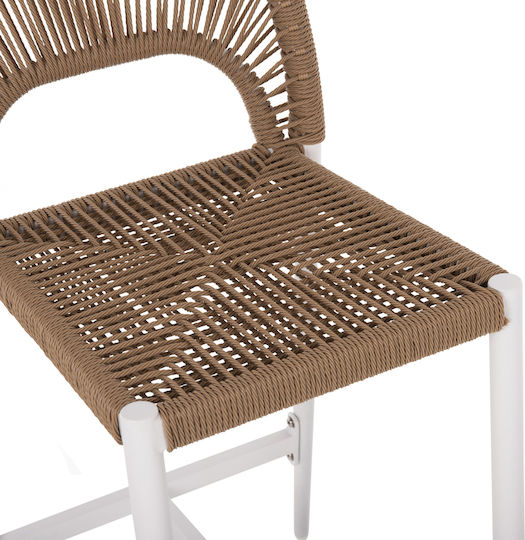 Stool for Bar Outdoor White, Beige 46x58x95cm