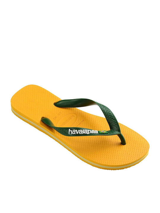 Brasil Logo Men's Flip Flops Green