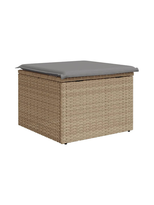 Stool Outdoor Beige 55x55x37cm