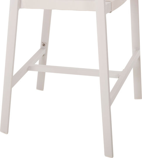 Garden Bar Stool for Outdoor Use Made of Aluminum White 57x57x99.5cm