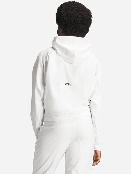 adidas Z.N.E. Ζακέτα Λευκή με Κουκούλα