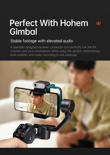 Hohem MIC-01 Type-C Ασύρματο Δυναμικό Μικρόφωνο Πέτου, Clip On για Φωνητικά