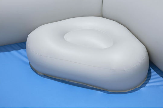 Bestway Πισίνα PVC Φουσκωτή 213x206x53εκ. Γκρι