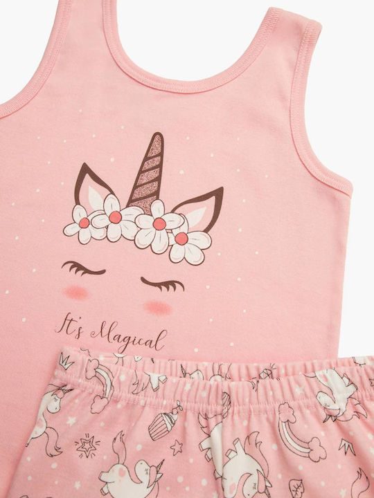 Minerva Kids' Pajamas Summer Pink Unicorn