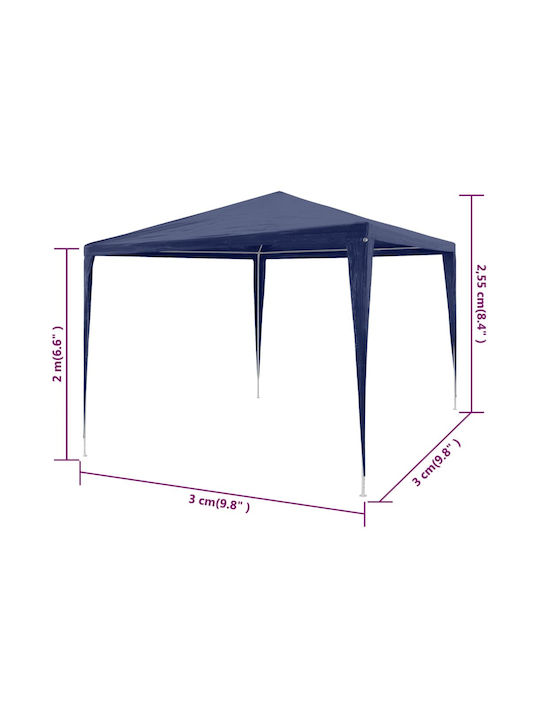 vidaXL Κιόσκι Κήπου Μπλε 3x3m