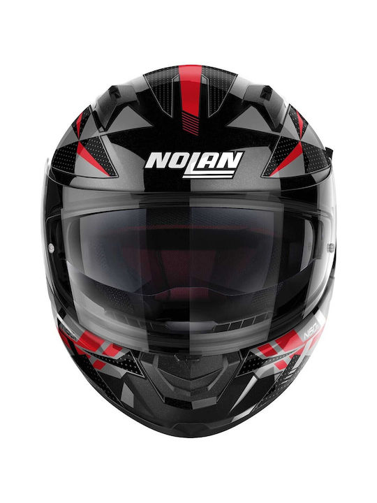 Nolan N60-6 Full Face Helmet with Pinlock and Sun Visor ECE 22.06 1420gr Wiring 74 Black/Red