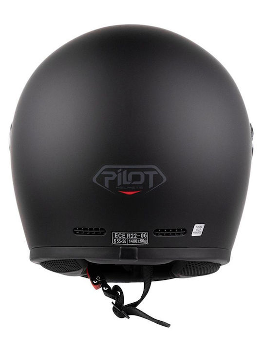 Pilot Retro Full Face ECE 22.06 Black Matt Pilot Retro Full Face ECE 22.06 Black Matt