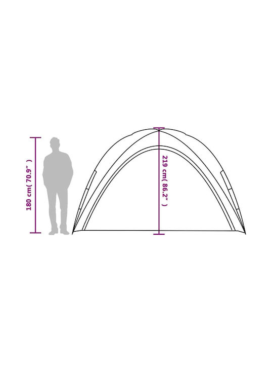 vidaXL Πτυσσόμενο Κιόσκι Κήπου Λευκό 3.6x3.6m