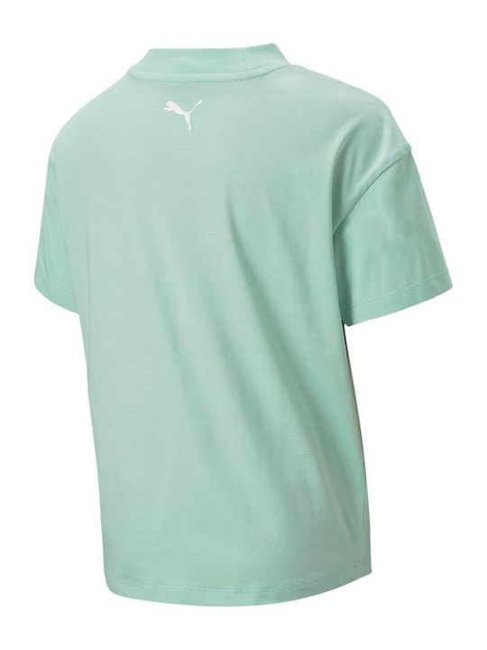 Puma Alpha Trend Tee G Παιδικό T-shirt Πράσινο