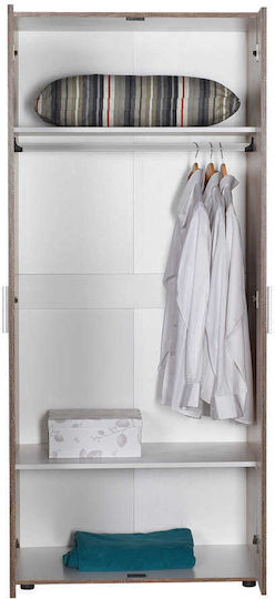 Jodi Doppeltür Kleiderschrank 80x47x187cm
