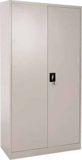 Δίφυλλη Duron Μεταλλική 90x40x180εκ. Γκρι