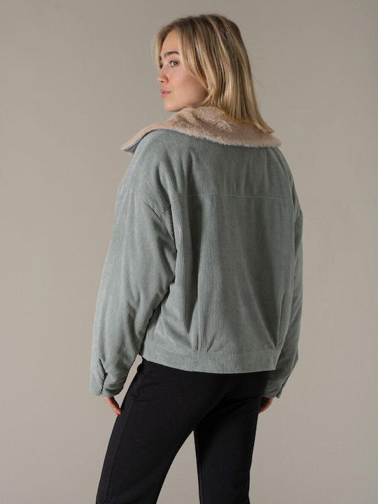 24 Colours Women's Short Lifestyle Jacket for Winter Mint B