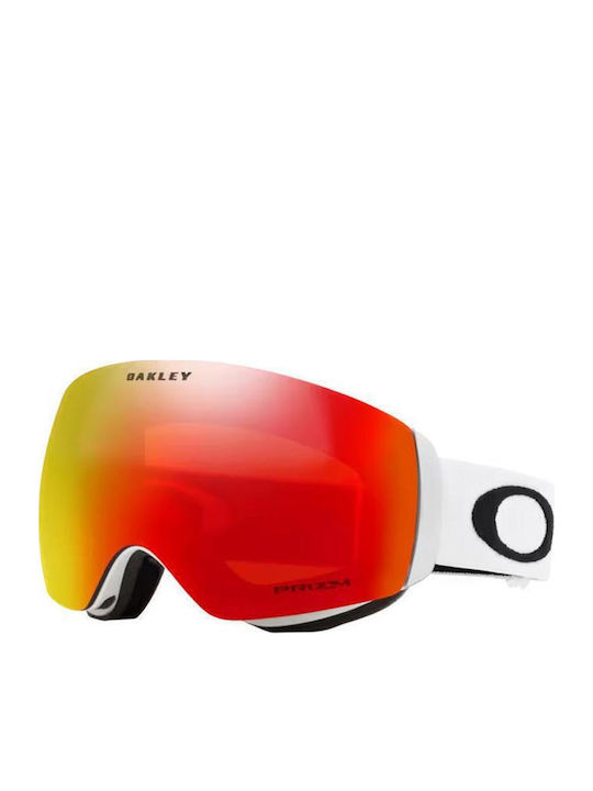 Oakley Flight Deck XM Mască Pentru Adulți Albă cu Lentilă Oglindă Roșie Oakley Flight Deck XM Mască Pentru Adulți Albă cu Lentilă Oglindă Roșie