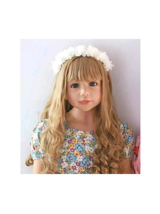 Elecool White Kids Headband with Flower