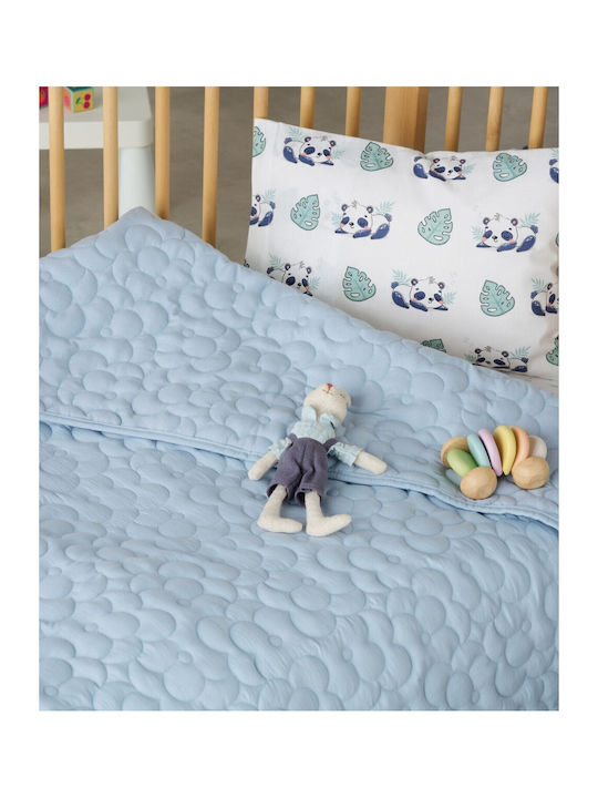 Kentia Baby Quilt aus Polyester Blue 110x140cm