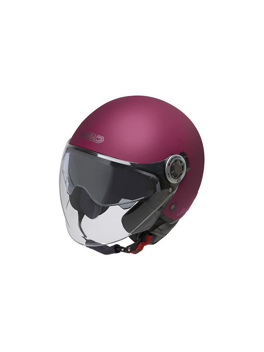 Garibaldi Matt Fuchsia Cască de motocicletă Jet ECE 22.05