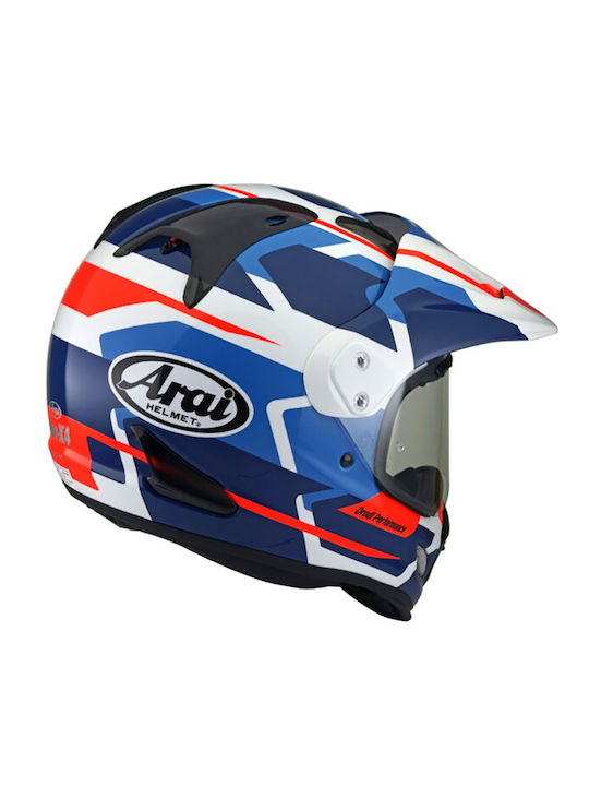 Arai Tour X4 Depart Blue Metallic Motorcycle Helmet On-Off ECE 22.05