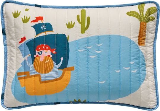 Kentia Barbarosa Multi Kids Pillowcase 52x72cm Ciel- Ecru- Warm Yellow Green