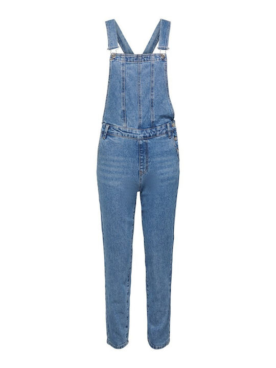 Only Women's Denim One-piece Suit Blue Light