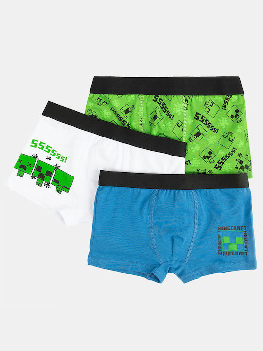 Cool Club Kids Boxers Set White, Green and Blue 3pcs