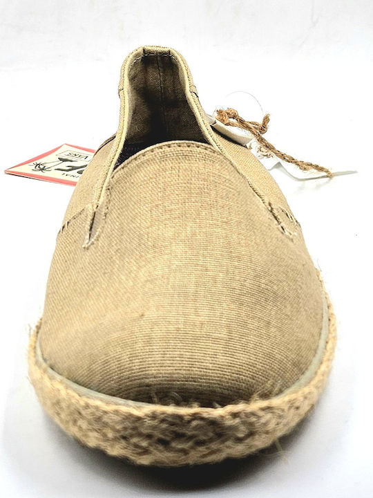 Bixie Stoff Damen Espadrilles in Beige Farbe