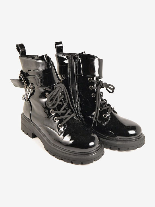 Women's Ankle Boots made of Patent Leather Black