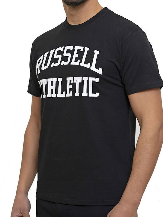 Russell Athletic Bărbați T-shirt Sportiv cu Mânecă Scurtă BLACK