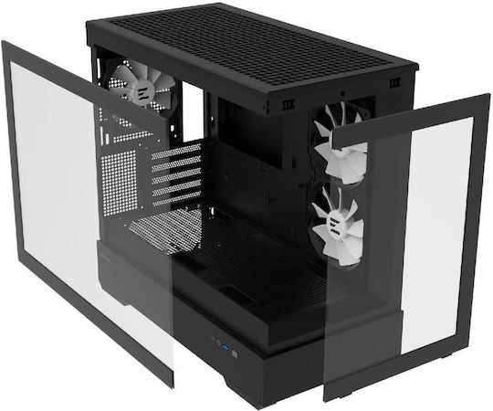 Zalman P30 Gaming Mini Tower Κουτί Υπολογιστή με Πλαϊνό Παράθυρο Μαύρο