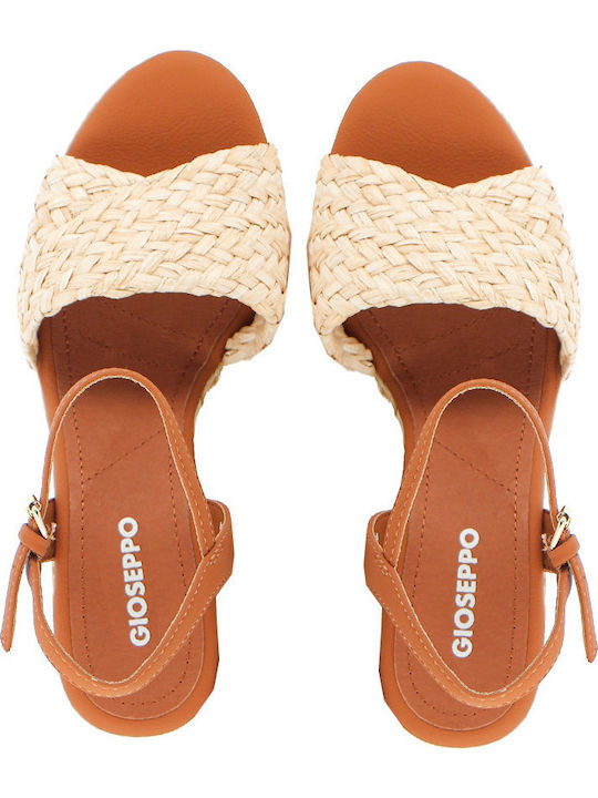 Women's Leather Platform Shoes Beige