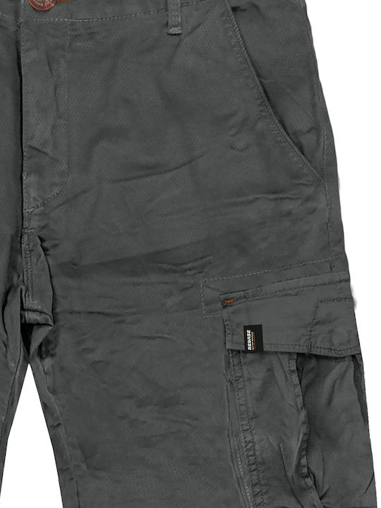 Rebase Ανδρική Βερμούδα Cargo Charcoal