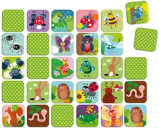 Board Game Memo Game Bugs for 2 Players 3+ Years Old (EN) Moses