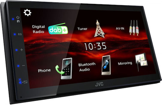 JVC Car Audio System 2 DIN Bluetooth USB GPS Apple CarPlay Android Auto