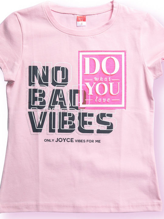 Joyce No Bad Vibes Παιδικό T-shirt Ροζ