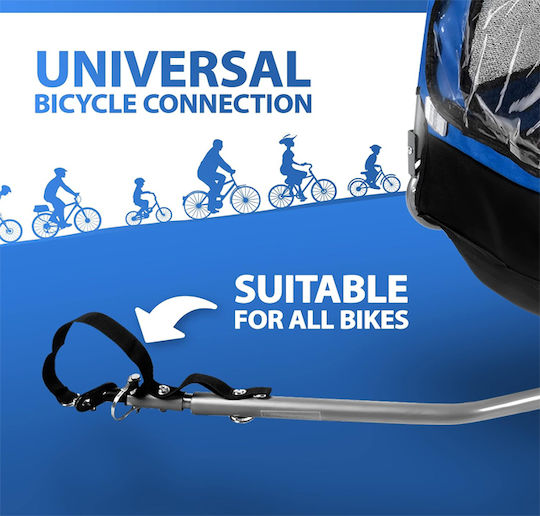 Bicycle Gear Τρέιλερ Ποδηλάτου για Μεταφορά Σκύλου / Γάτας έως 40kg Μπλε Μ75xΠ65xΥ52εκ.