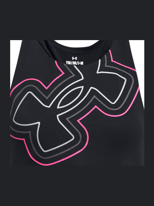 Παιδικό Crop Top Αμάνικο Μαύρο Branded
