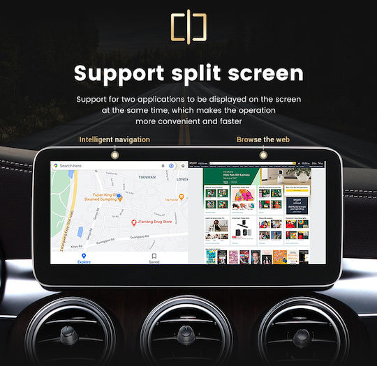 Carmedia Ηχοσύστημα Αυτοκινήτου για Mercedes-Benz GLA 2013-2015 (Bluetooth/USB/WiFi/GPS/Apple-Carplay/Android-Auto) με Οθόνη Αφής 10.25"