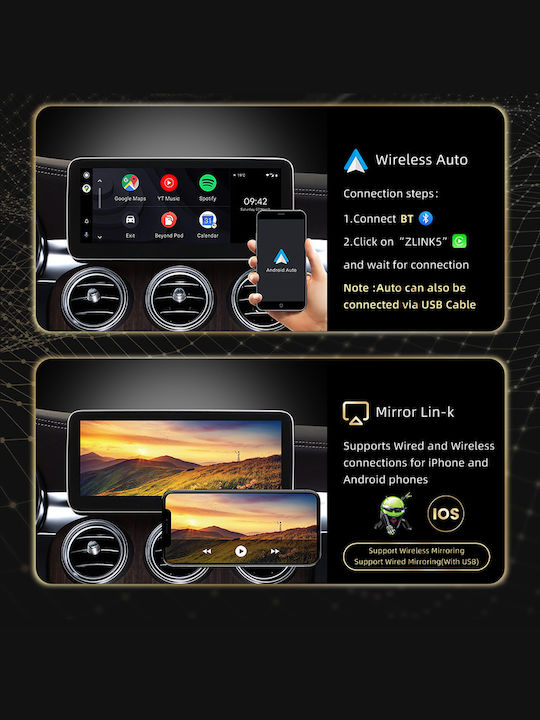 Carmedia Auto-Audiosystem für Mercedes-Benz GLA 2013-2015 (Bluetooth/USB/WiFi/GPS/Apple-Carplay/Android-Auto) mit Touchscreen 10.25"