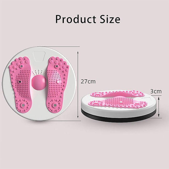 Waist Twister Balance Board Rosa 25,5x2,5cm