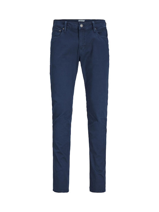 Glenn Ανδρικό Παντελόνι Τζιν Slim Fit Navy Blazer