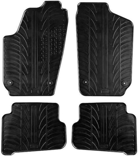 Lampa Set of Front and Rear Mats 4pcs Tray Type for Volkswagen Polo Black