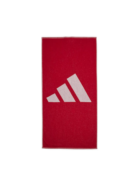 adidas Покривка за фитнес Зала 100% памук Червена 100x100см