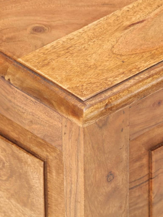 vidaXL Massif Wooden Decorative Trunk Brown 40x40x40cm