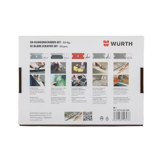 Wurth Spachtelmesser mit Griff 52Stück