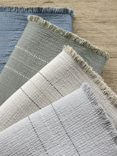 Nima Azura Ριχτάρι Τριθέσιου Καναπέ Γκοφρέ 180x300εκ. Khaki